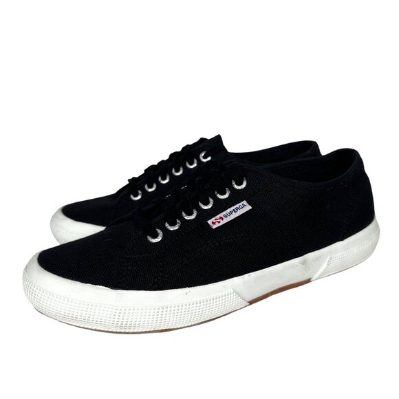 Superga Cotu Classic Sneakers Women’s US 10  Black Canvas Casual Shoes - Picture 3 of 11